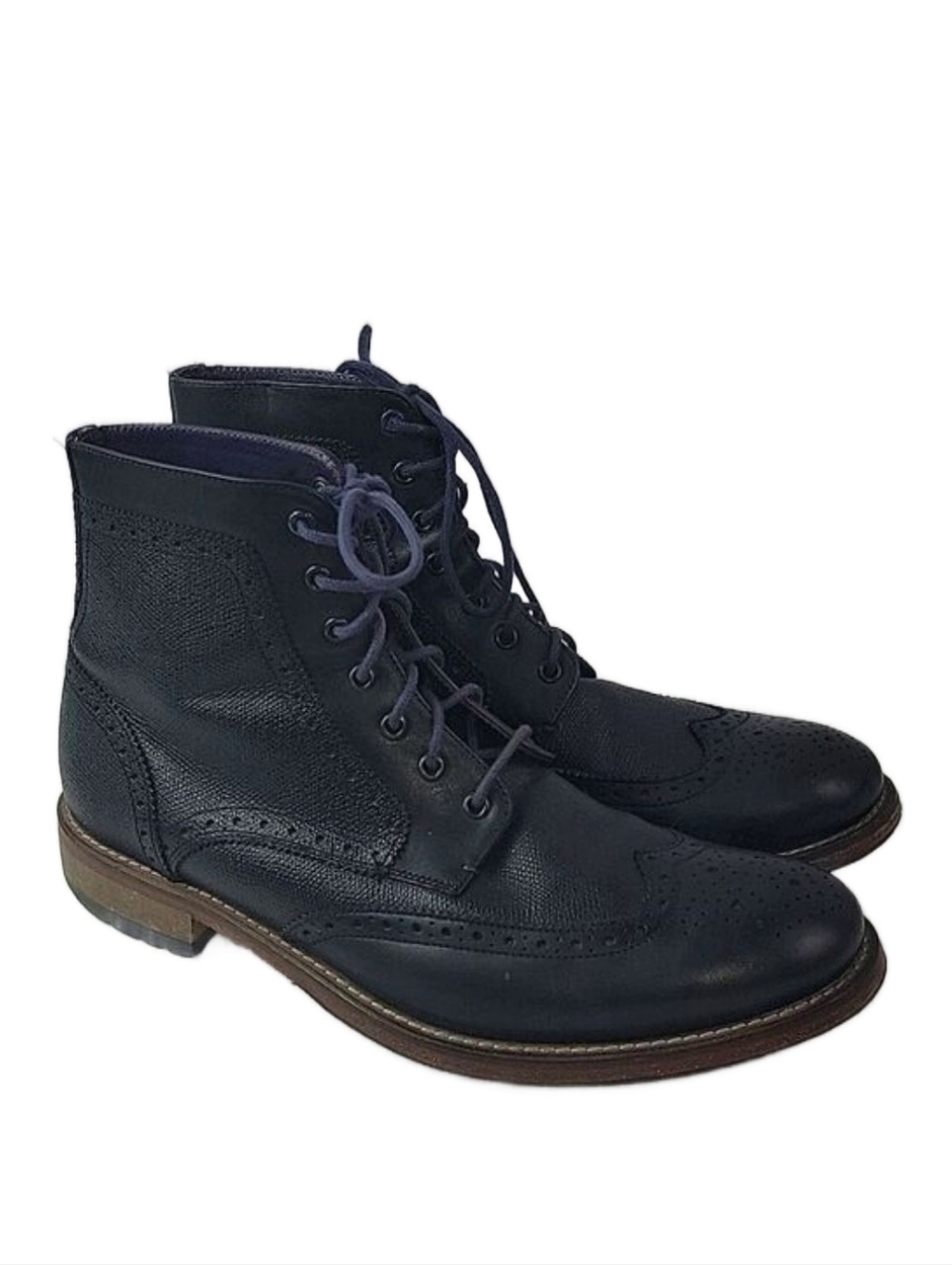 Ted Baker Derby Brogue Black Leather Men's Boots